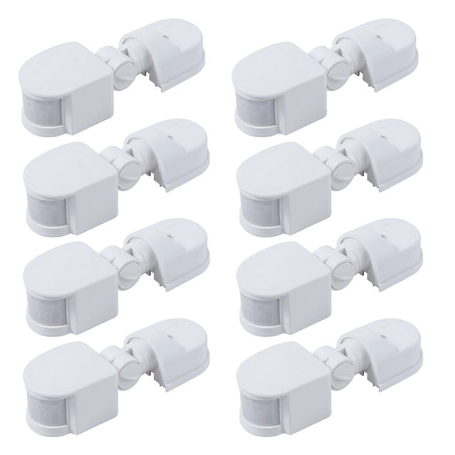 10X Infrared Motion Sensor AC110V-240V Adjustable Sensor Switch for PIR Body Motion Sensors (White)