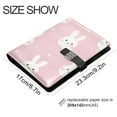 thumbnail image 3 of 9.2x6.7 inch Leather Notebook 100 Sheets, Multi-Pocket Design & Pen Loop Pink Cute Bunnies Refillable Journal Organizer, 3 of 6