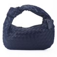 thumbnail image 1 of Bolso de mano de cuero tejido tipo Hobo para mujer, bolso de mano para cena, bolso de mano de verano tejido con nudo, 1 of 1