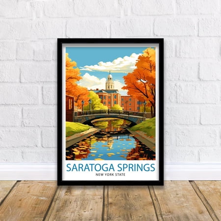 Saratoga Springs New York State Travel Print New York Wall Decor Saratoga Springs Upstate New York Travel Prints Saratoga Springs