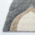 thumbnail image 4 of SAFAVIEH Florida Declan Geometric Shag Area Rug, Grey/Ivory, 6'7" x 6'7" Square, 4 of 12