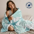thumbnail image 5 of Throw Blanket for Couch Summer Ocean Sea Coral Soft Fleece Flannel Blankets Cozy Lightweight Blanket for Home Sofa Living Room Shell Green Turtle Seahorse Bed Throws 40" x 60", 5 of 9