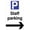 Warning Sign 3, variant on Staff Parking Right Arrow P Sign 8"x12" - Tin Metal Wall Decor for Office Lot, Staff Area, Home Farm Bar Coffee Shop Club