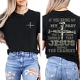 thumbnail image 2 of Jesus Dropped The Charges Double Sided T-Shirt – Bold Christian Cross & Nails Graphic Tee, If You Bring Up My Past Quote, Faith Based Unisex Religious Gift, 2 of 6