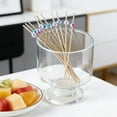 thumbnail image 3 of 100pcs Wood Cocktail Picks, Colorful Fruit Drink Skewers Cocktail Toothpicks Bulk for Fruit Sticks Sandwich Dessert Party Decorations (color 100pcs), 3 of 9