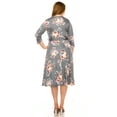 thumbnail image 4 of Women's Plus Size Floral Pattern Print Faux Wrap Dress, 4 of 4