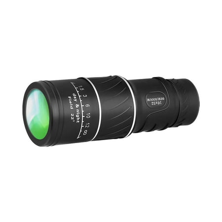 WYQLFSB 16x52 Monocular Dual Focus Optics Zoom Telescope with Smartphone Holder Tripods High Contrast Resolution for Bird Watching Hunting Concert Hiking Camping Black