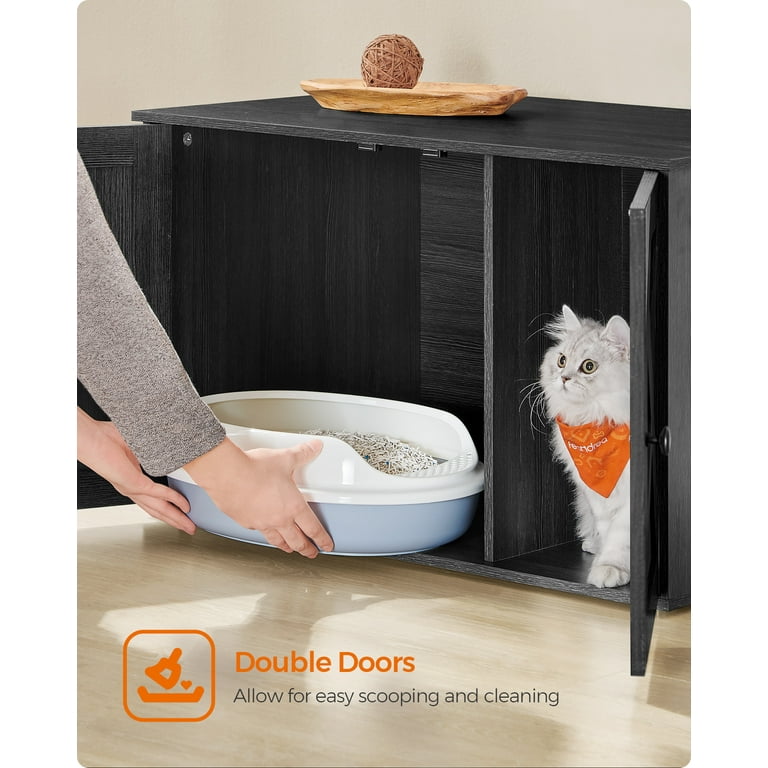 Cat Box Enclosure MS!MAKE SURE Cat Litter Box, Large Covered