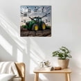 thumbnail image 3 of Farm Tractor Wooden Wall Clock Silent Non Ticking, Green Truck Country Rustic Field Harvester Square Wall Clocks Battery Operated, Decor Clock for Home Office, Living Room, Kitchen, 10 Inch, 3 of 9
