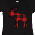 thumbnail image 4 of Inktastic Moose Silhouette Plaid Boys or Girls Baby Bodysuit, 4 of 5