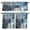 Blue Gray Turquoise, variant on Blue Grey Kitchen Curtains, Kitchen Curtains and Valances Set of 3, Modern Oil Painted Abstract Art Aesthetics Light Filtering Tailored Tier Curtain 24 Inch Length Drapes for Cafe Sink Bedroom