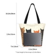 thumbnail image 3 of Sikiie Four Cats Watching Rain Shoulder Bag Casual Hobo Crossbody Tote Bag for Women and Men Large Purse Messenger Bag Travel Work, 3 of 6