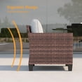 thumbnail image 3 of ACEGOSES Outdoor Patio Wicker Chairs Set of 2, Brown Rattan Seating with Thick Cushions for Lawn or Poolside, Light Gray, 3 of 6