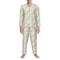 thumbnail image 3 of Sikiie Summer Beach Gnomes Mens Pajama Set, Soft Warm Long Sleeve Sleepwear, Cozy Button-Down Pjs for Men-X-Large, 3 of 7