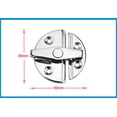 thumbnail image 4 of Pestillo de cierre de puerta con botón giratorio de 2-1/4 "(57mm) de grado marino de acero inoxidable 316, 2 uds., 4 of 5