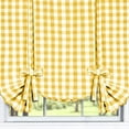 thumbnail image 3 of Achim Home Furnishing: Buffalo Yellow Plaid Modern Window Curtain Panel : 42" x 63" Tie Up Shade, 3 of 5