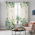 thumbnail image 6 of Kitchen Curtains 84 Inch Length 2 Panels, Spring Eucalyptus Leaves Grommets Window Treatment Curtain, Rustic Plants Botanical Beige Thermal Curtains Drapes for Living Room/Bathroom, 6 of 9