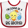 thumbnail image 3 of Inktastic Easter I'm Gonna Be a Big Brother with Green and Blue Eggs Boys Baby Bib, 3 of 4