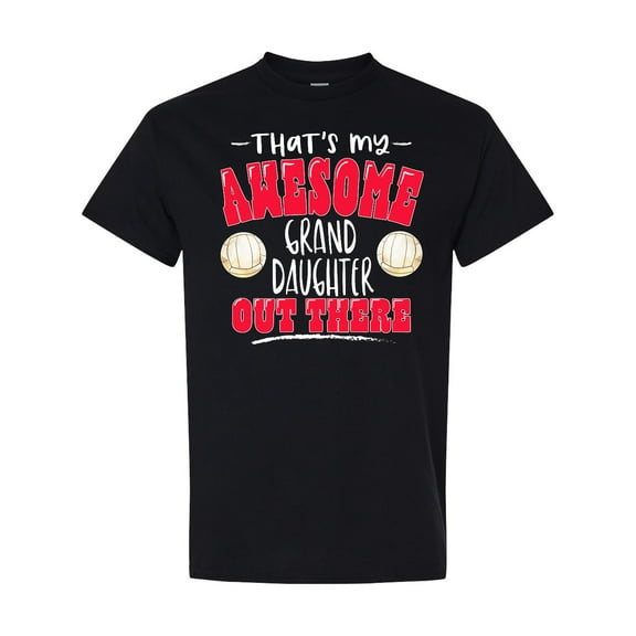 Inktastic That's My Awesome Granddaughter out There with Volleyball T-Shirt