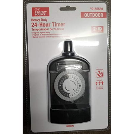 Project Source Heavy Duty 15-Amp 2-Outlet Mechanical Residential Plug-in Countdown 24-Hour Timer