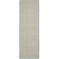 thumbnail image 2 of Safavieh Courtyard Ariana Geometric Indoor/Outdoor Runner Rug, Gray/Cream, 2'3" x 6'7", 2 of 10
