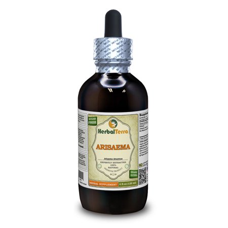 Arisaema Dry Rhizome Absolutely Natural Expertly Extracted by Trusted HerbalTerra Brand Certified Organic Alcohol-Based Liquid Extract. Proudly made in USA. Tincture 4 Fl.Oz