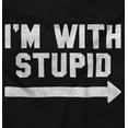 thumbnail image 2 of I'm With Stupid Classic Rude Insult Crewneck T Shirts Boy Girl Teen Brisco Brands L, 2 of 6