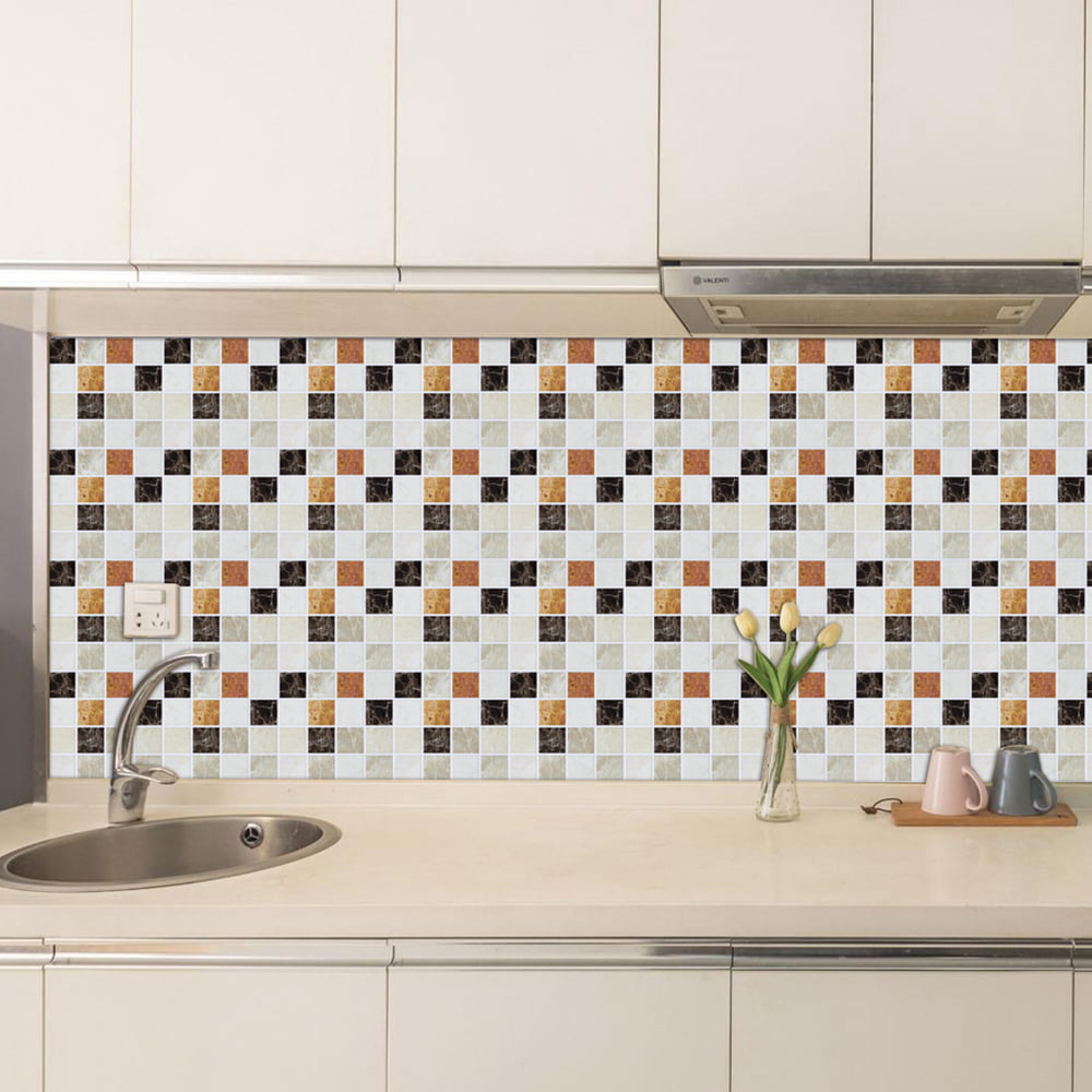 Retro Tile Sticker Peel Stick Floor Wall Removable Backsplash Decals Home Decor 