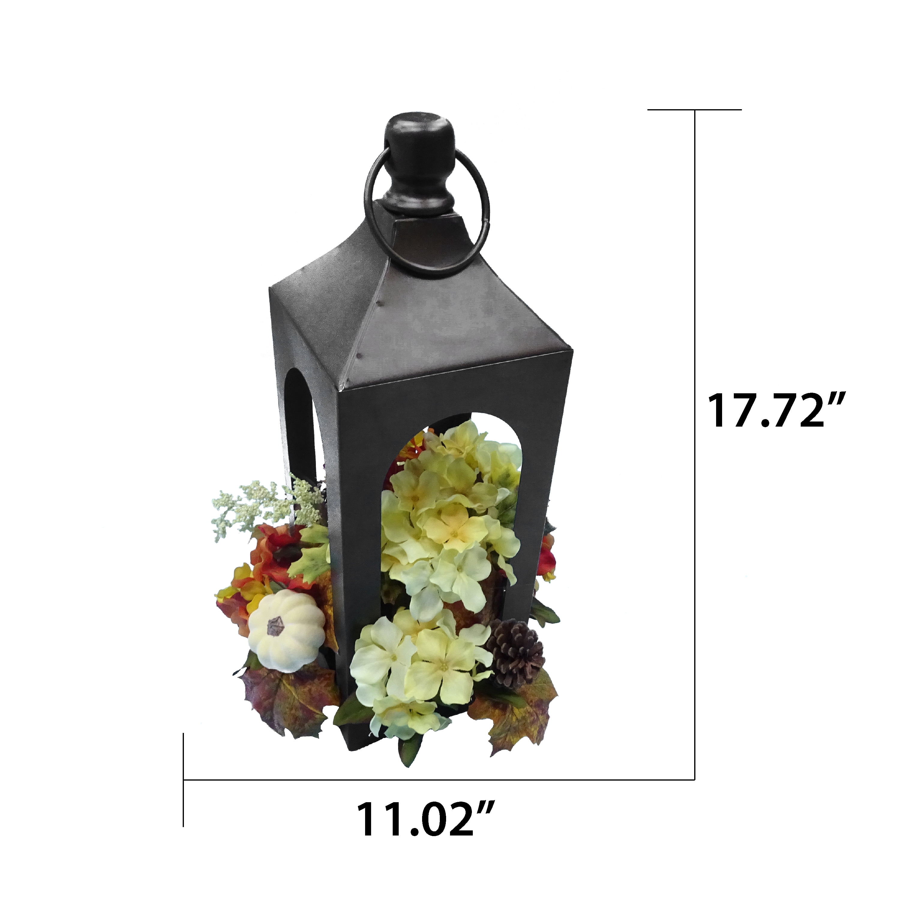 Way to Celebrate Fall Lantern Artificial Flower Arrangement, Multicolor