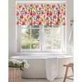 thumbnail image 4 of Valance Curtains for Windows Watercolor Flower Kitchen Curtians Window Treatment Flower Leaf Topper Curtain Rod Pocket Valances for Kitchen Bathroom Living Room 60x18in, 4 of 9