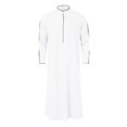 thumbnail image 1 of XDZJLR Mens T Shirts Arabia Casual Long Sleeve Pocket Loose Robe Muslim Robe Shirts for Men, 1 of 6
