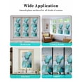 thumbnail image 6 of Window Privacy Film Turquoise Gold Marble Stained Glass Window Film Decorative Sun Block Window Cover Modern Abstract Geometric Window Clings Static Adhesive Sticker for Bathroom 35.4"x78.7", 6 of 7