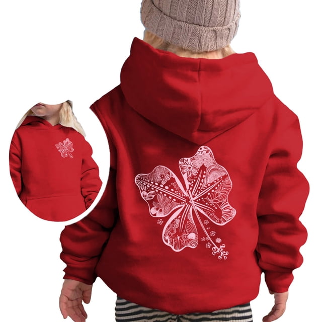 MIASHUI Chandail en Molleton pour Filles Hauts Décontractés Imprimés à Manches Longues, Rouge, 4-5 Ans