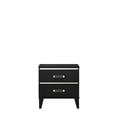 thumbnail image 2 of Black Finish Nightstand With Smooth-gliding Drawers For Convenience Spacious Interior Belongings - Optimizes Bedroom Organization, 2 of 3