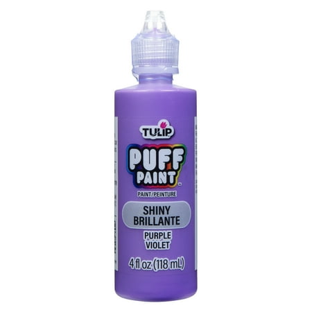Tulip Puff Fabric Paint, Shiny Purple, 4 fl oz, Liquid Gel