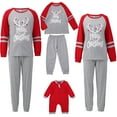 thumbnail image 2 of Baozhu Matching Family Reindeer Xmas Pajamas 2Pcs Sets with Pockets Christmas PJs with Letter Printed Soft Sleepwear for Women S-3XL, 2 of 9