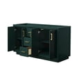 thumbnail image 2 of Wyndham Collection Miranda 60" No-Sink Wood Double Bathroom Vanity in Green/Gold, 2 of 4