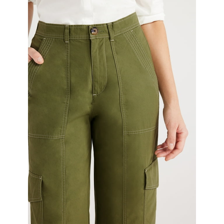 Free Assembly Women's Cargo Pants, 27” Inseam, Sizes XS-XXXL Free Assembly Women's Cargo Pants, 27” Inseam, Sizes XS-XXXL