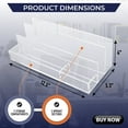 thumbnail image 3 of Acrylic Desk Organizer for Office Supplies and Desk Accessories, 12.5 x 5.5 x 4 and 5mm Acrylic Valet to Organize Documents, Files, Mail, Paper Clips, Sticky Notes, Tablet, Other Storage (Clear), 3 of 7