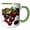 Green/White, variant on 3drose, Cranberry Botanical Vector Illustration, 15oz Mug