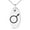 Silver, variant on Stainless Steel Solar System Planetary Mars Engraved Small Oval Charm Pendant Necklace