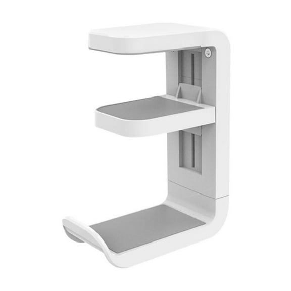 RYGRZJ Rotating Headphone Stand,360° Rotation Adjustable Under-Desk Headphone Stand Mount Holder,Adjustable Gaming Headset Headphone Hanger Hook Clamp-on Headphone Holder V5K6