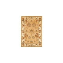 SAFAVIEH Bergama Bradford Traditional Wool Area Rug, Taupe/Ivory, 4' x 6'