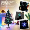 4ft Prelit Fiber Optic Artificial Christmas Tree w/Multicolor LED Lights, Snowflakes & Top Star