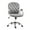 Gray, variant on Vinsetto Velvet Home Office Chair, Button Tufted Desk Chair with Padded Armrests, Adjustable Height and Swivel Wheels, Gray