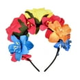 thumbnail image 1 of Accesyes Disfraz Corona de Flores Mexicanas Día de Muertos Tocado Hawaiano BOHO Floral Diadema Dia de Los Muertos Favor de Fiesta (Rosa Amarilla Roja), 1 of 5