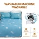 thumbnail image 5 of Conjunto de ropa de cama verde con plumas, 3 piezas, incluye 2 fundas de almohada, 1 sábana plana, encoge, desvanece, cuidado fácil, 5 of 7