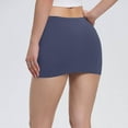 thumbnail image 4 of Sevevn Women's Summer Sexy Fashion Solid Color Elastic Waist Short Skirt Navy XL New Year, 4 of 7