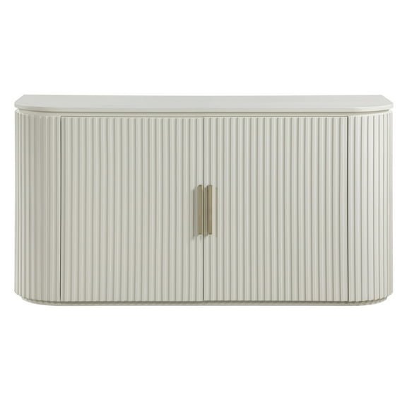 Steve Silver Colvin Modern Sideboard with Two Doors and Two Shelves, Ivory