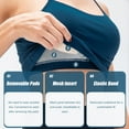 thumbnail image 4 of TFixol Camisola con sujetador para mujer, chaleco deportivo con tirantes finos, color liso, 4 of 8